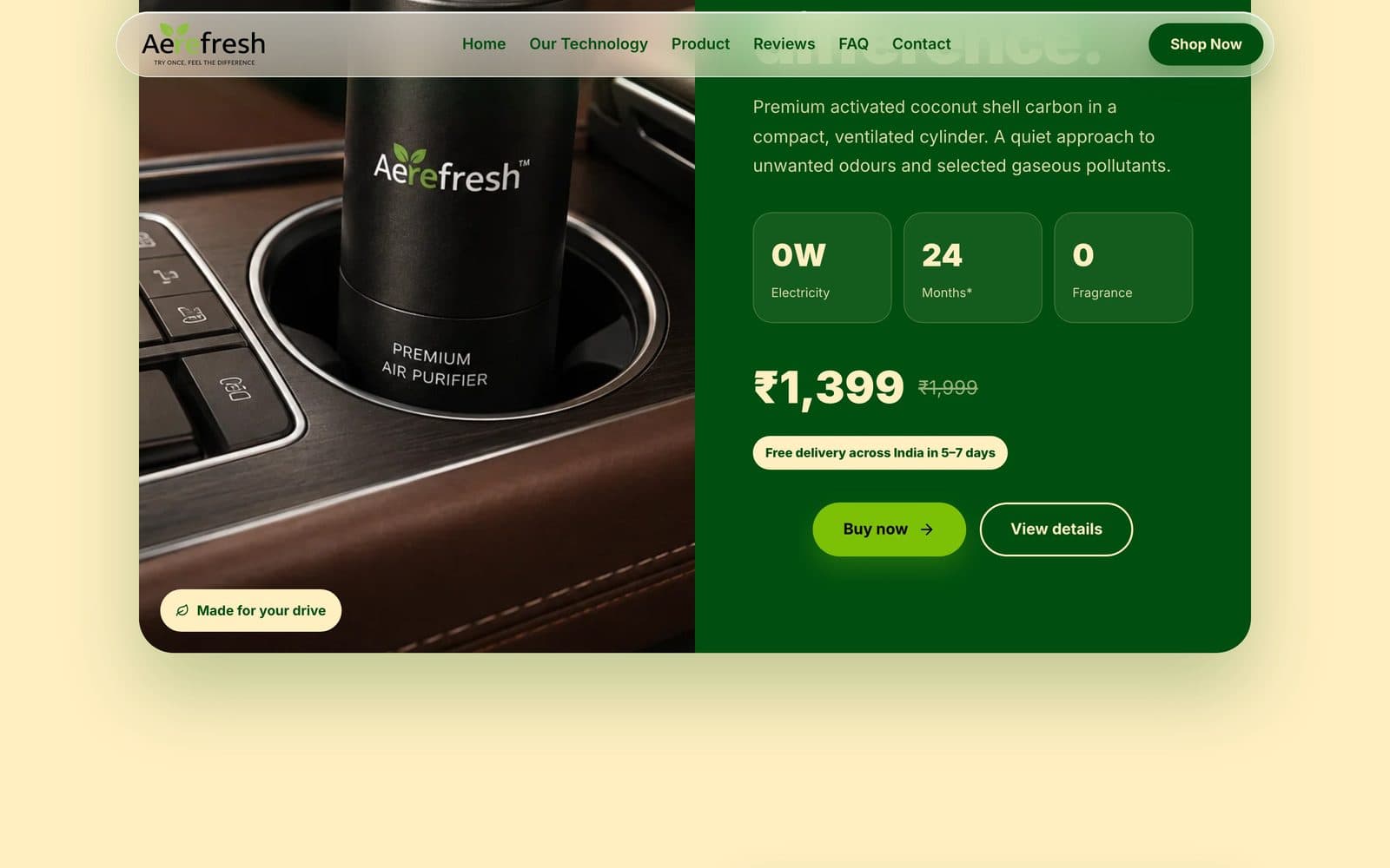 Aerefresh — Product details and pricing