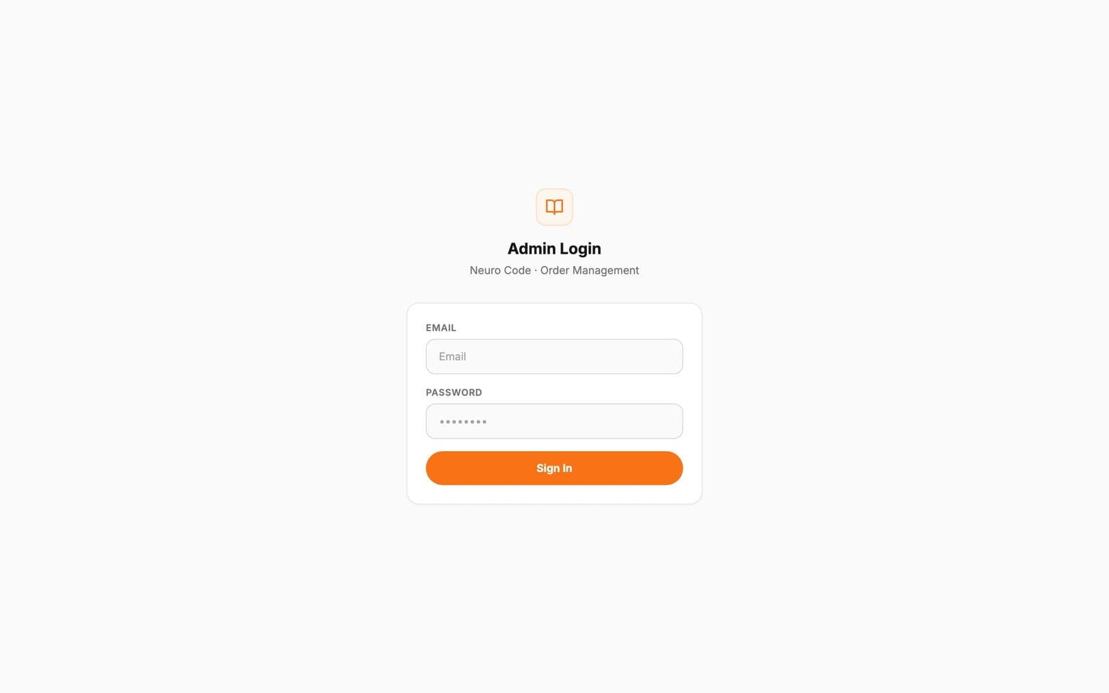 Bisher KC — Order admin login