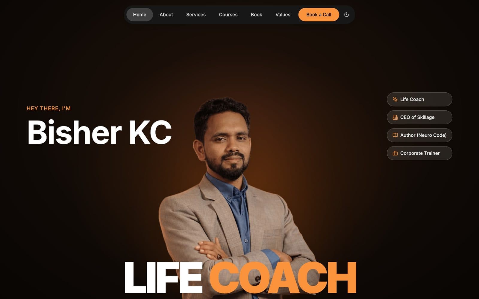 Bisher KC — Bold personal brand home