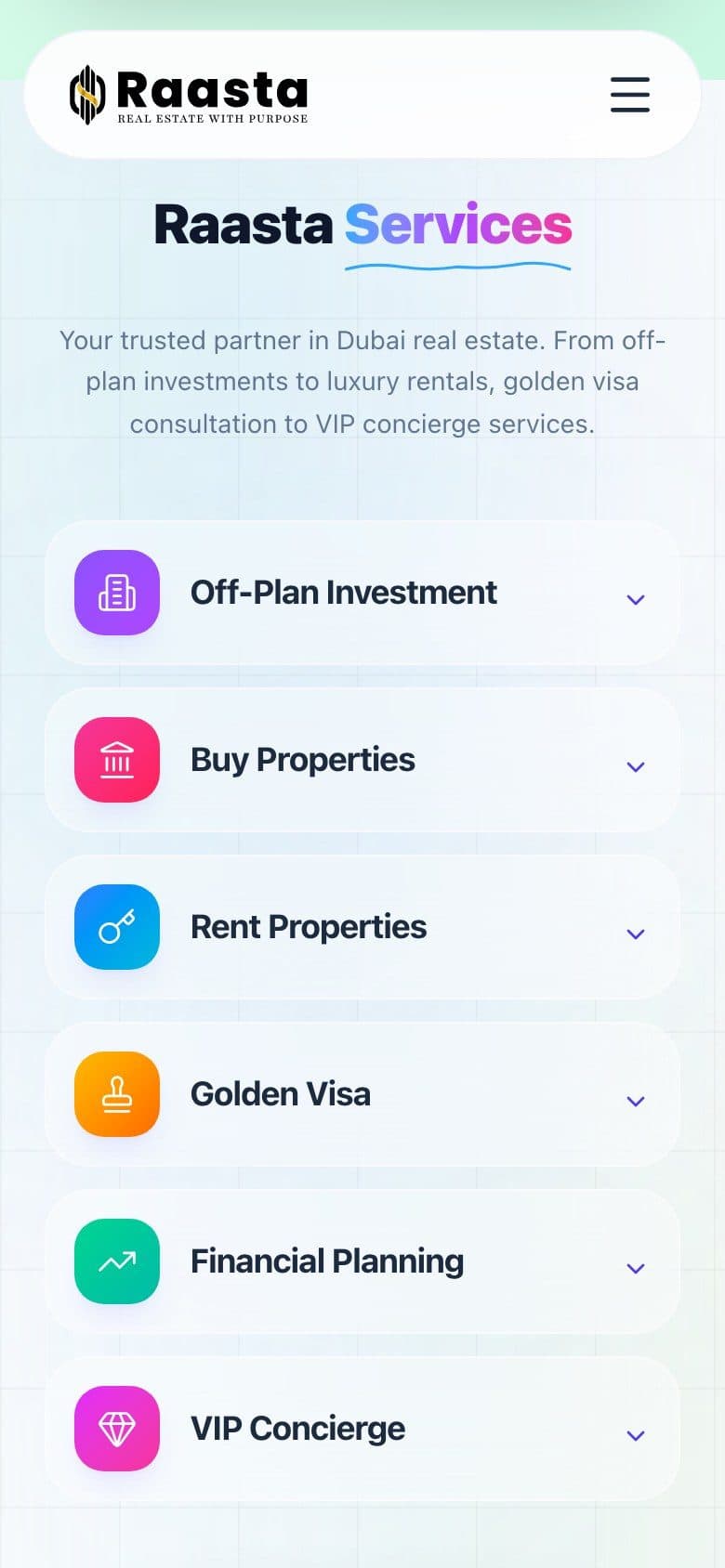 Raasta Realty — Services
